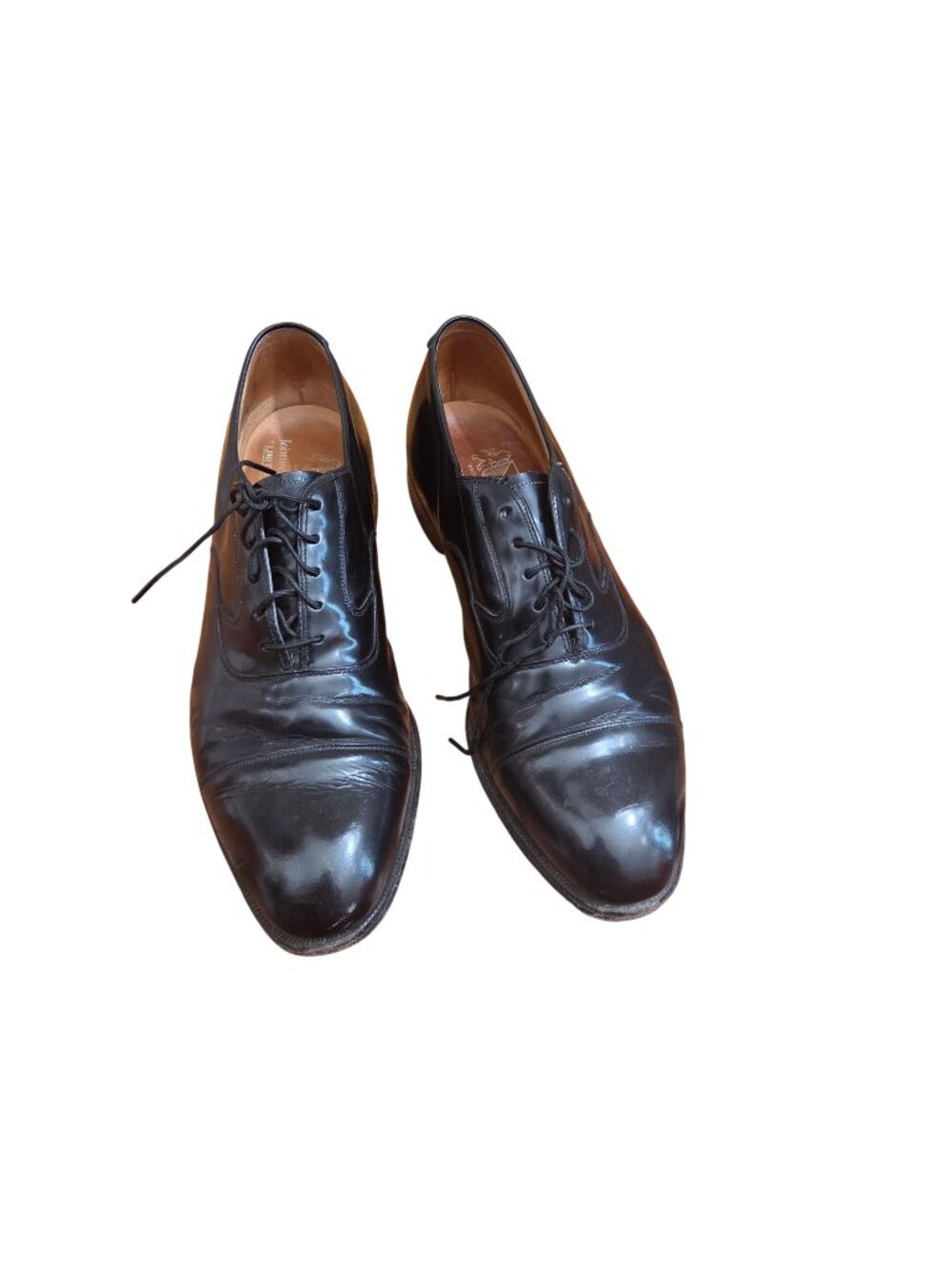 Johnston & Murphy Limited Edition Black Leather Cap Toe Oxford Dress Shoes Size